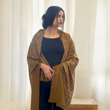 The Mustard Suncatch Jaal Pashmina