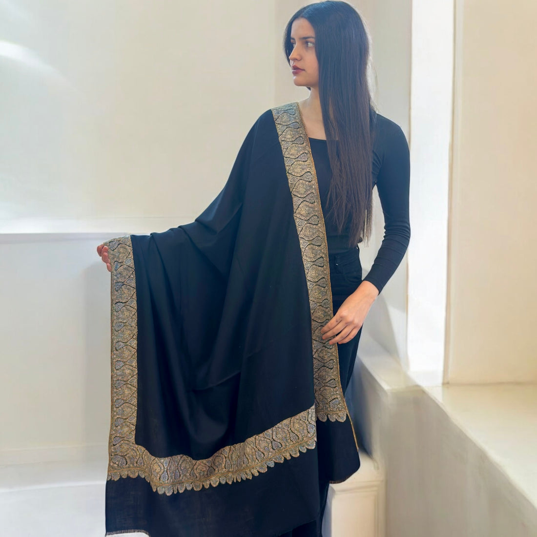 Velvet Night Pashmina Shawl