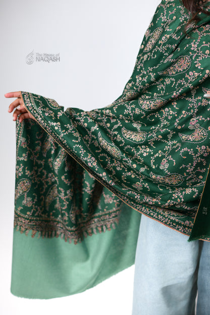 Hara Jaal Hand Embroidered Sozni Shawl