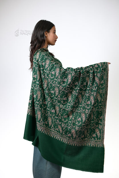 Hara Jaal Hand Embroidered Sozni Shawl