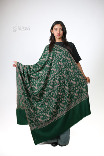 Hara Jaal Hand Embroidered Sozni Shawl