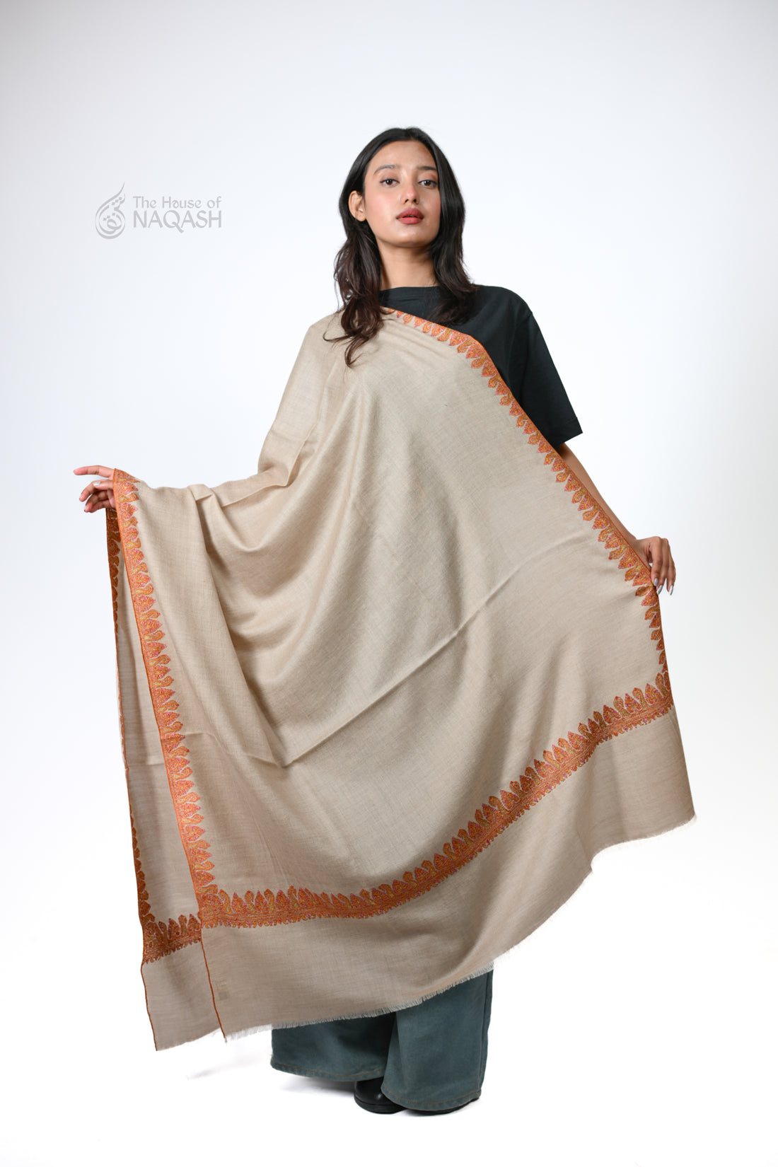 Naseem Hand Embroidered Pashmina Shawl