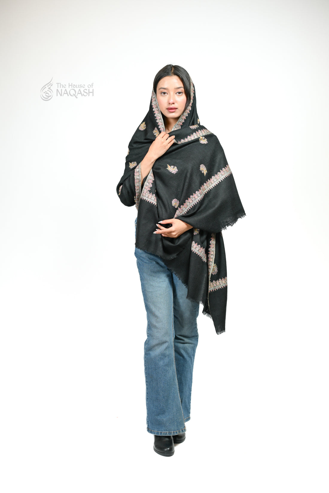 Shadowlace Buti Dar GI Pashmina Shawl