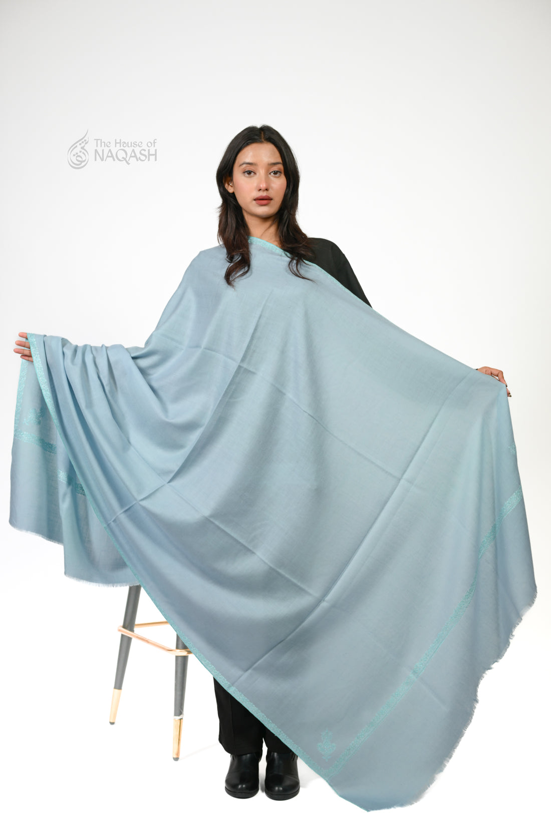 Azure Radiance Pashmina Shawl