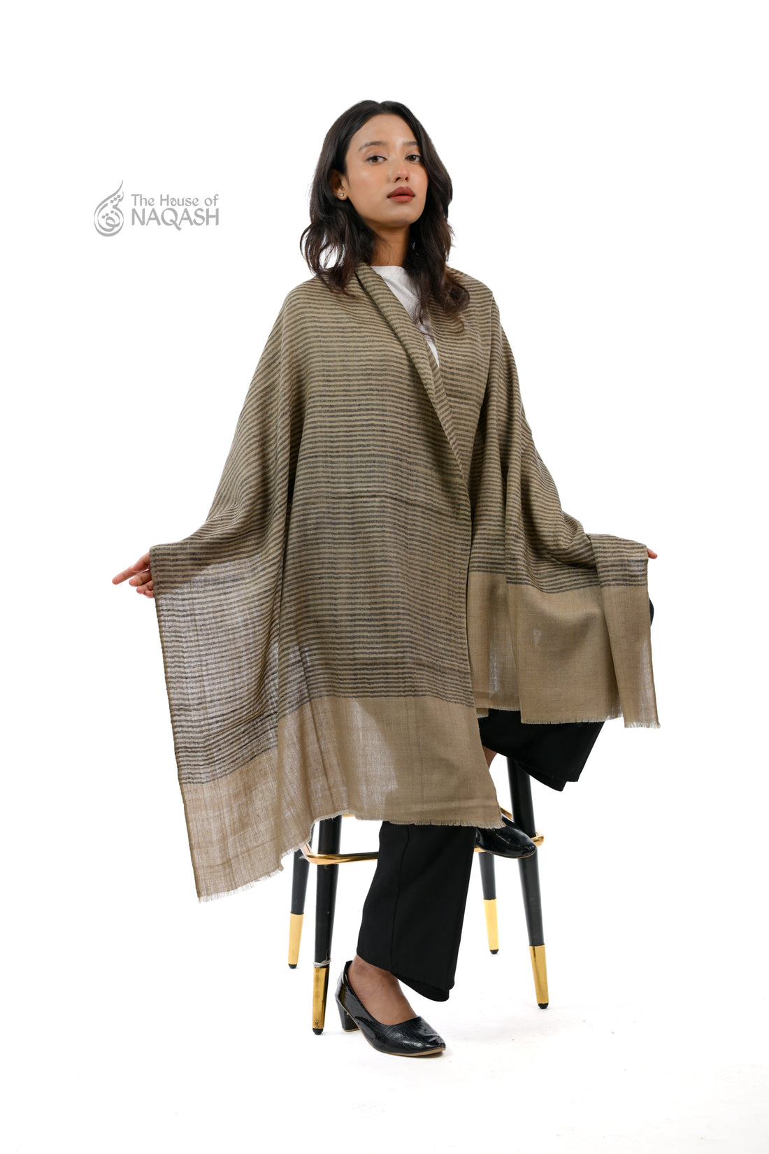 Café Noir Striped Wrap