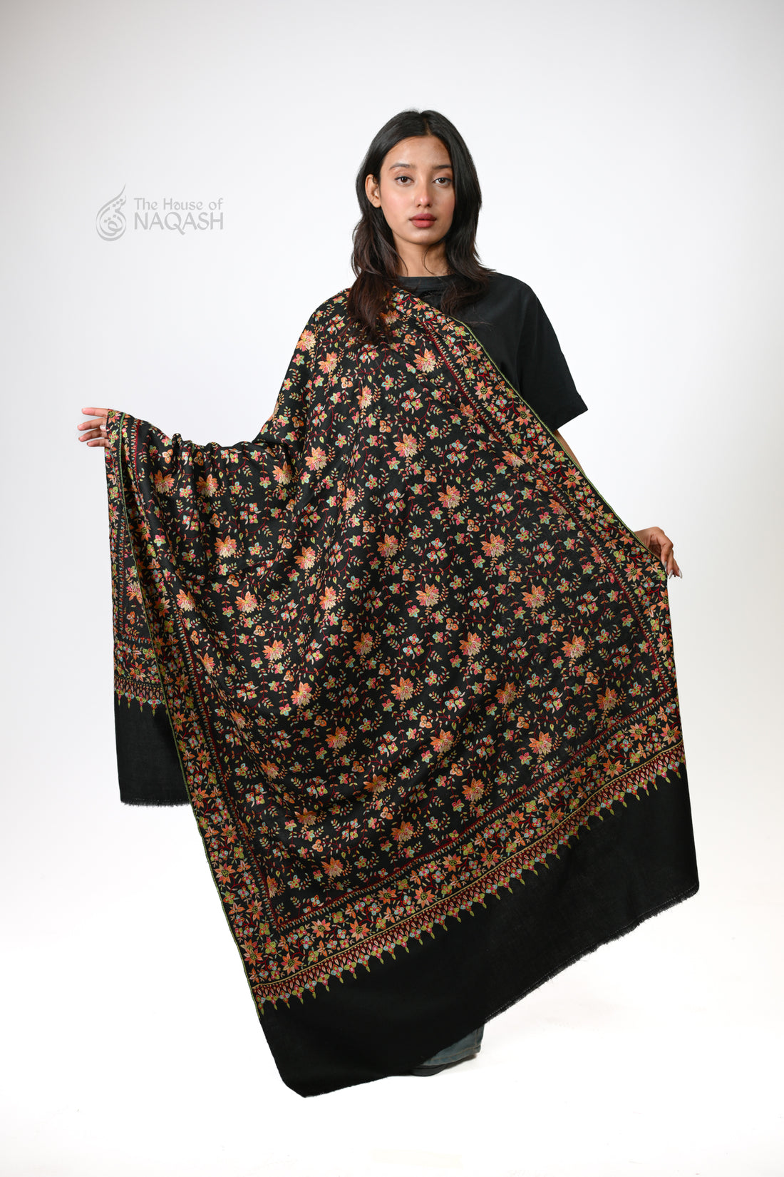 Shab Jaal Hand Embroidered Sozni Shawl